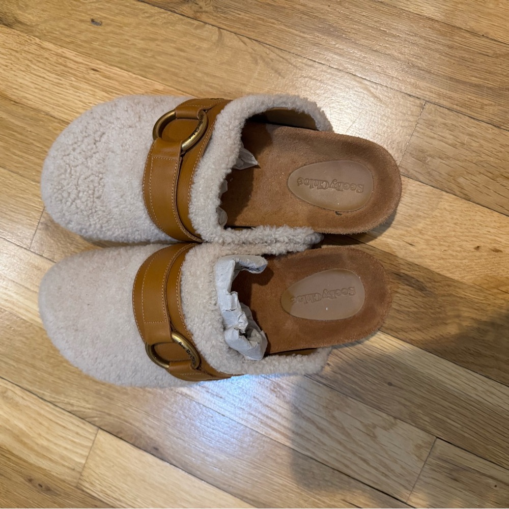 Cozy Brown and Cream mules